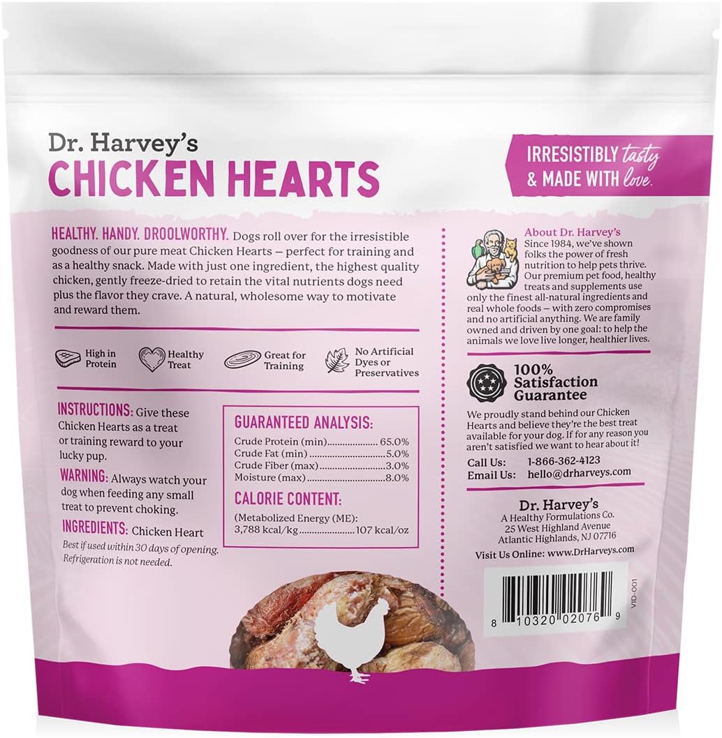 Freeze-Dried Chicken Hearts