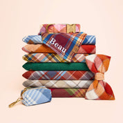 Pumpkin Spice Plaid Flannel Dog Bandana