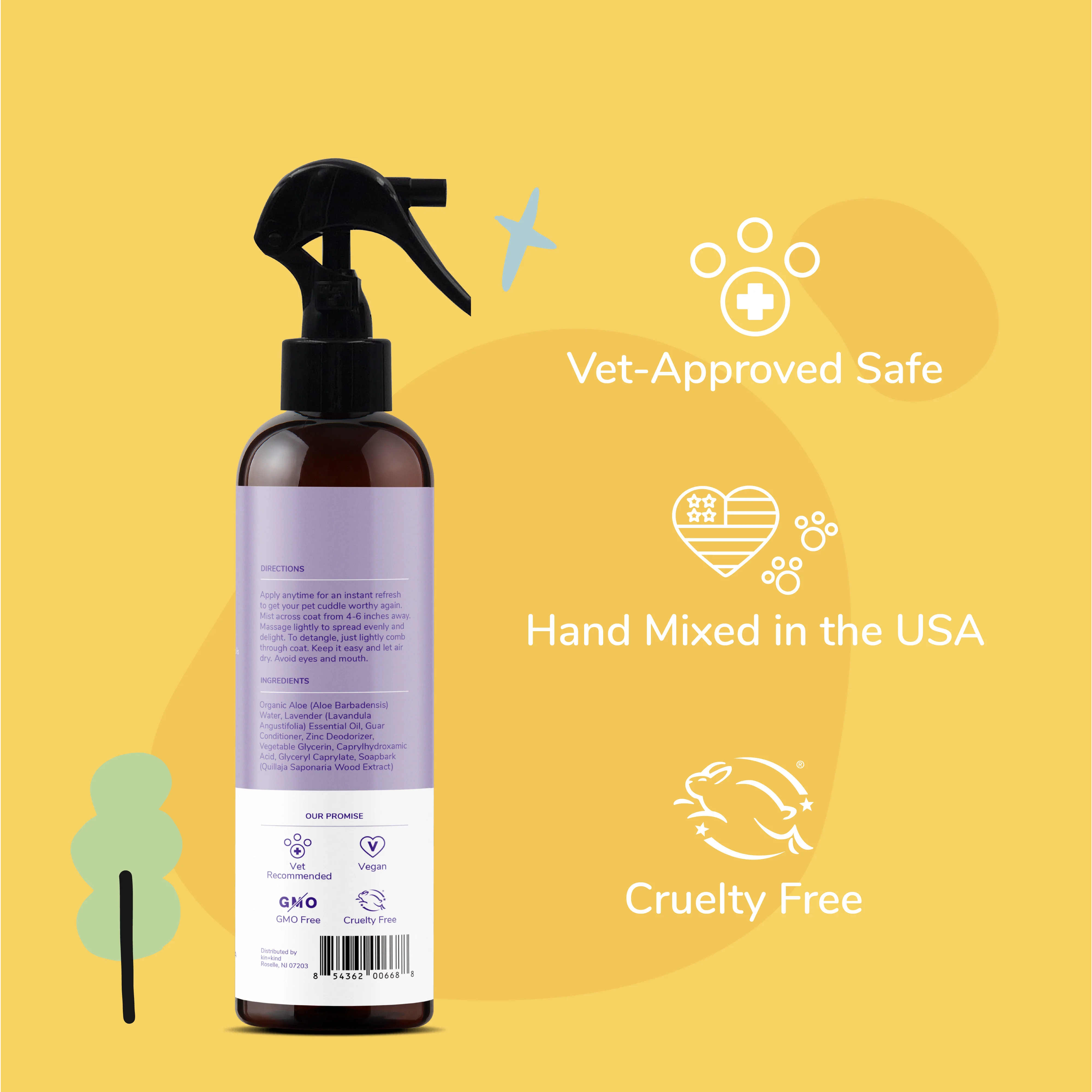 Pet Smell Coat Spray Conditioner (Lavender)