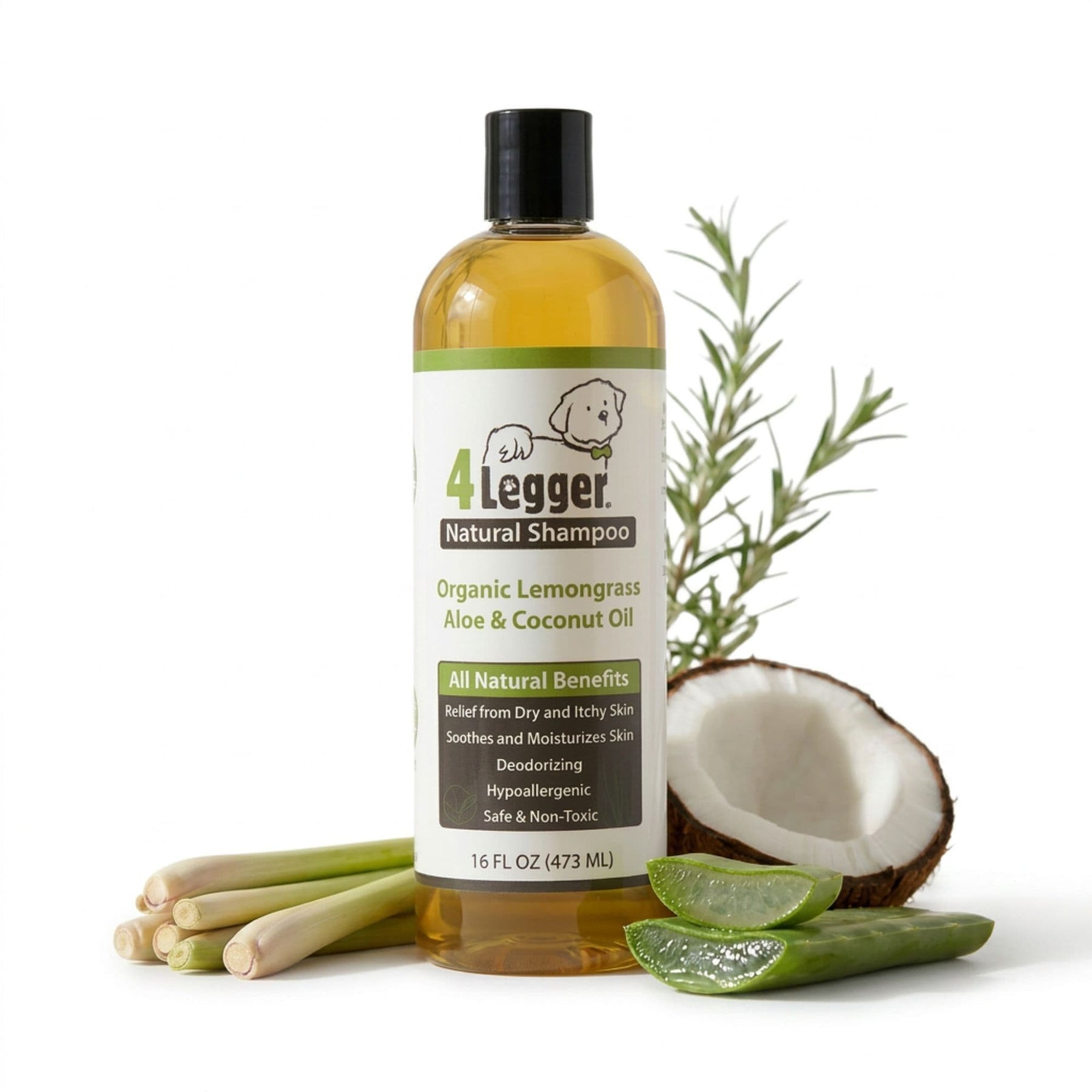 Organic Lemongrass & Aloe Hypoallergenic Dog Shampoo