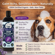 CALM Organic Lavender Dog Shampoo with Calendula & St. John's Wort