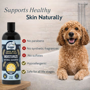 MOISTURIZE - Organic Lemongrass & Hemp Dog Shampoo for Dry, Itchy Skin