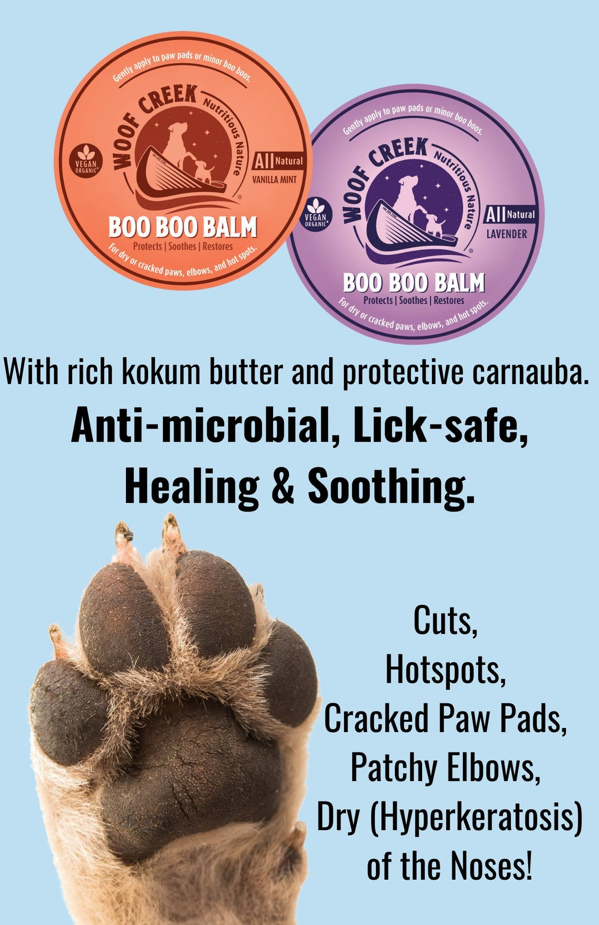 Boo Boo Balm | Lick-Safe Balm for Dogs & Cats | Paws + Body