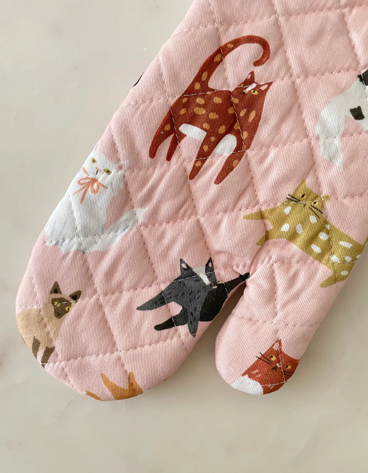 Cats Oven Mitt + Pot Holder Set