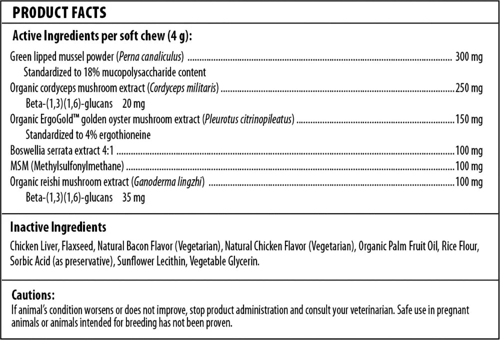 Mushroom Mobility Pet Chews