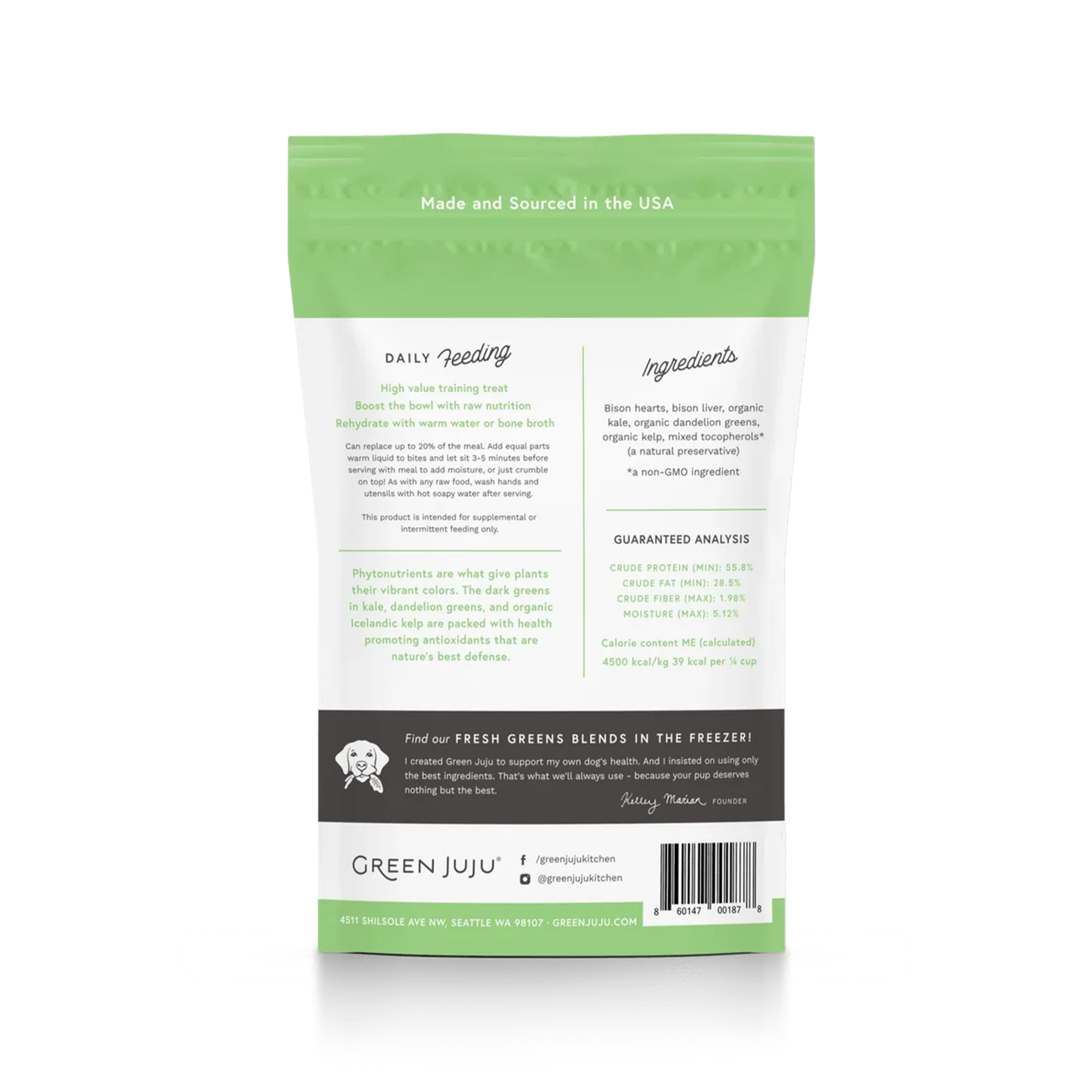 Bison Green Freeze Dried Whole Food Bites (2.5oz)